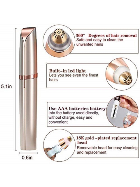 Lichee Portable Eyebrow, Face, Upper-Lips, Nose Hair Removal Electric Trimmer - Image 7