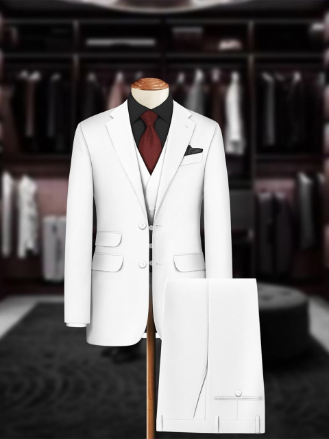 Bigreams Men Solid Cotton Suit Clothing Fabric