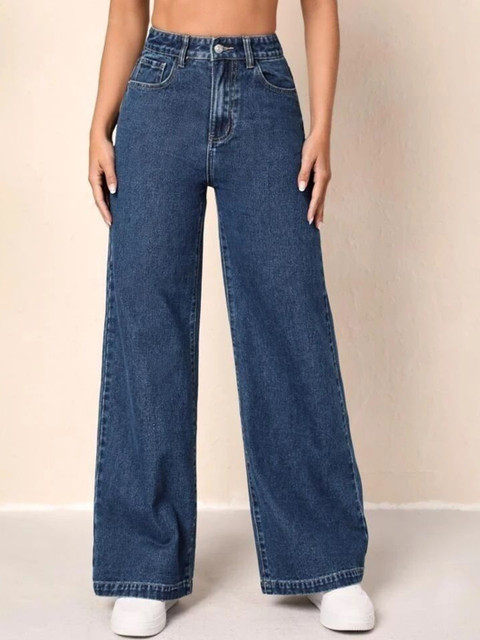 VBEAUTI Women Jean Boyfriend Fit High-Rise Stretchable Jeans