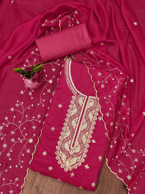 SHADOW & SAINING Embroidered Unstitched Dress Material