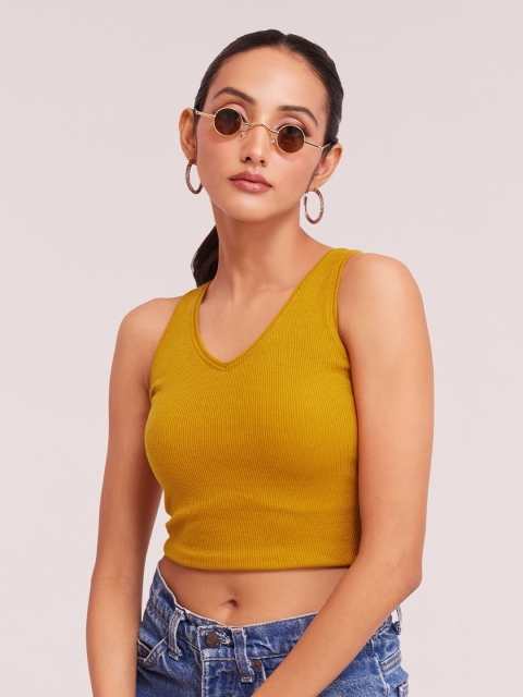 The Cloth Crow Cotton Tank Crop Top
