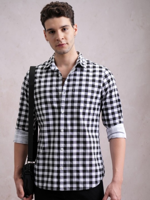 The Cloth Crow Men Comfort Gingham Checks Checked Casual Shirt