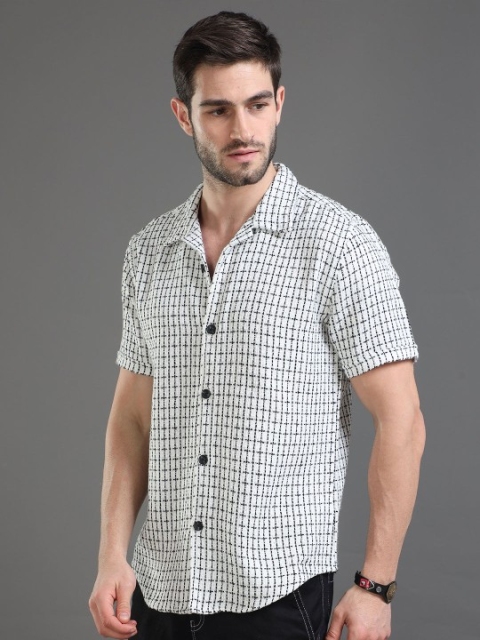 The Cloth Crow Men Comfort Slim Fit Checked Casual Shirt - Image 3