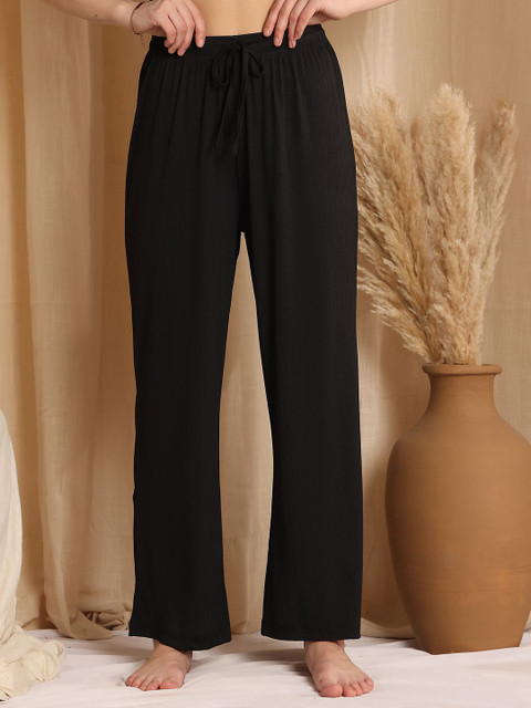 NEUDIS Wide Leg Ribbed Lounge Pants