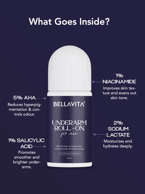 Bella Vita Organic Long Lasting Underarm Roll On For Men - 50ml - Image 2
