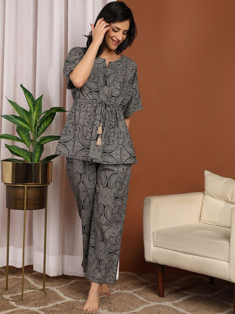 ETC Women Printed Pure Cotton Night suit