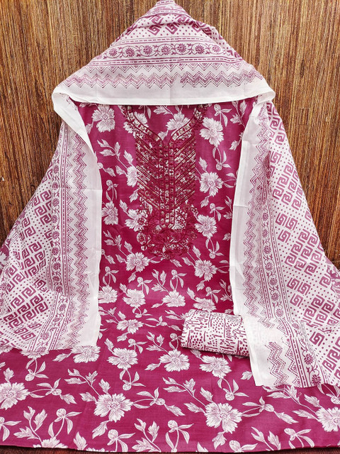 KALINI Women Embroidered Unstitched Dress Material - Image 2