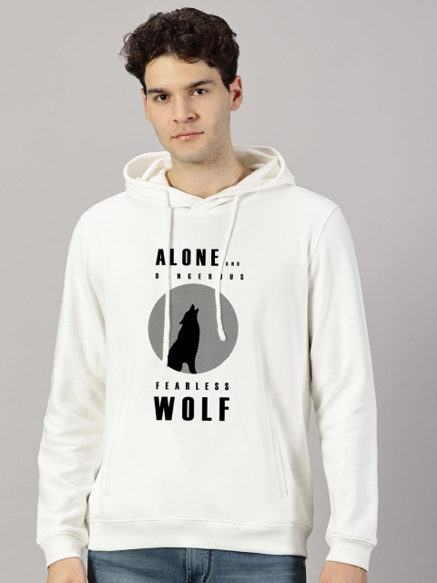 LEON Men Printed Hooded Sweatshirt