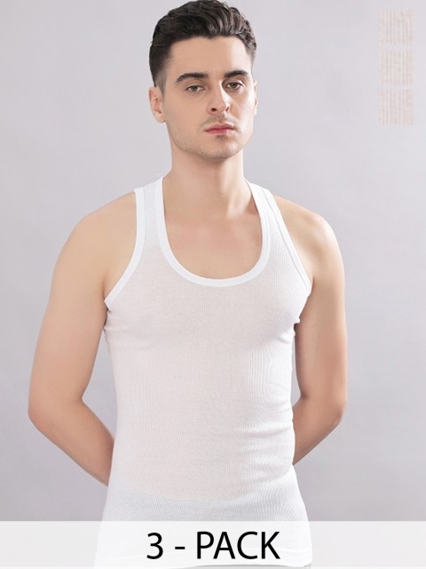 CAVENDERS Pack Of 3 Striped Cotton Basic Vests C11=-SWIFT---3---85