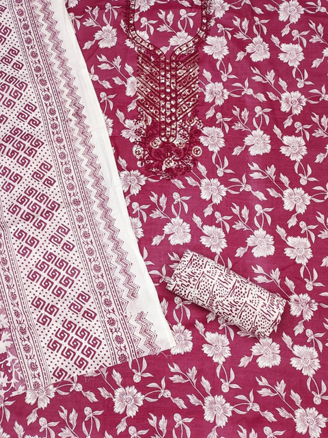 KALINI Women Embroidered Unstitched Dress Material - Image 3