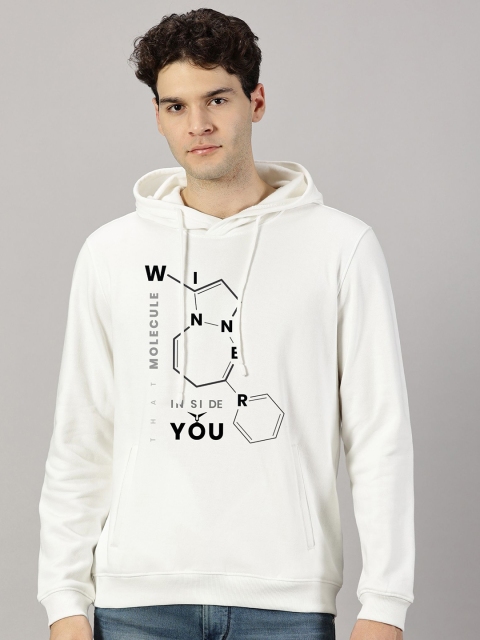 LEON Men Printed Hooded Pullover Sweatshirt