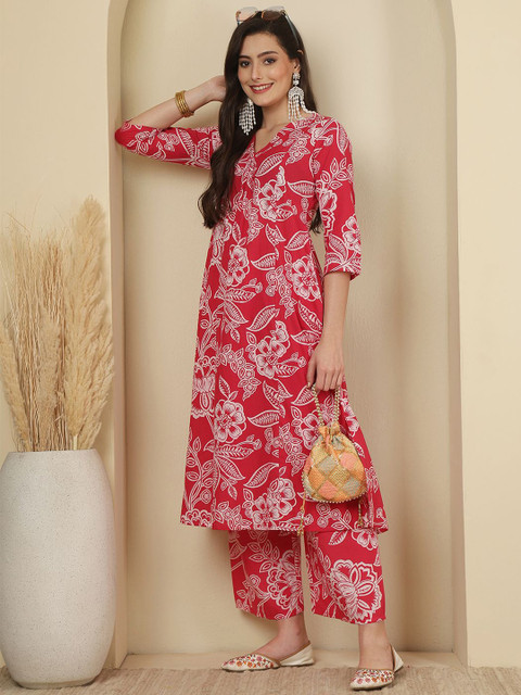Nayo Printed Pure Cotton Tunic With palazzos Co-Ords