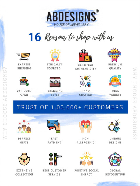 ABDESIGNS Sophisticated Gold-Plated Artificial Stones Studded Chain - Image 5