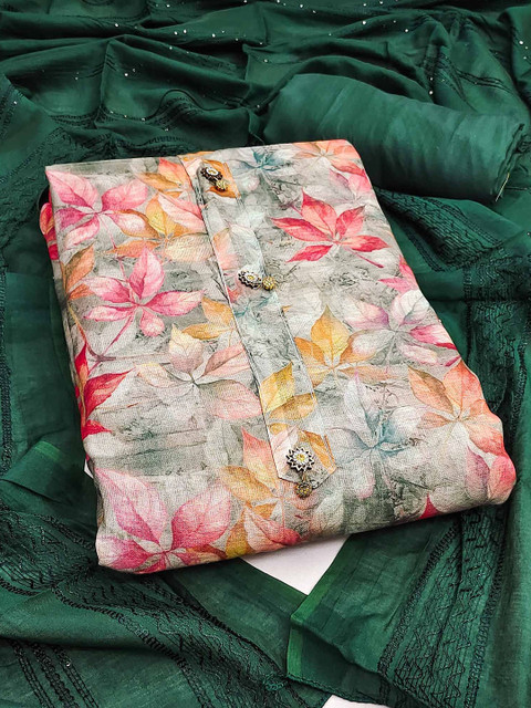 Peachmode Printed Linen Unstitched Dress Material
