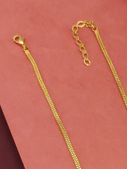 ABDESIGNS Sophisticated Gold-Plated Artificial Stones Studded Chain - Image 4