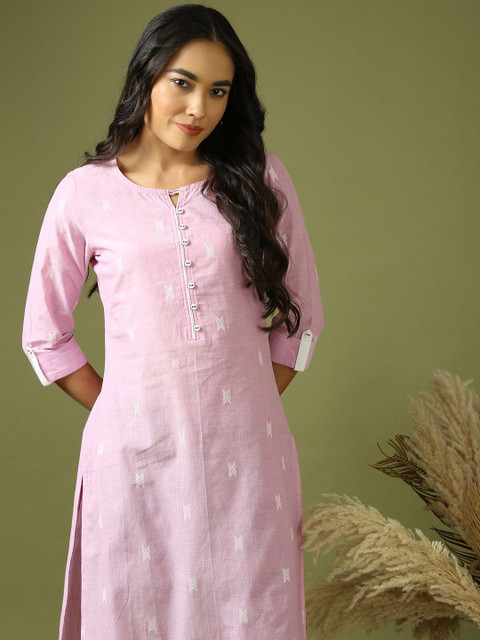 Anouk Women Dobby A-Line Kurta