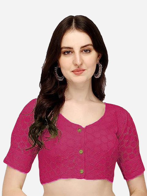 HERE&NOW Embroidered Cotton Saree Blouse