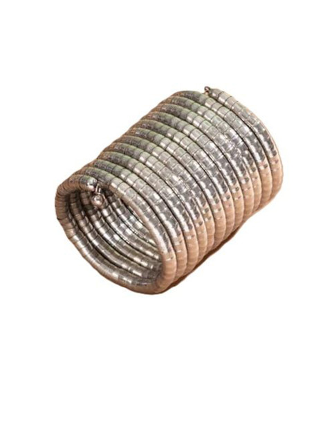 Sangria Set Of 2 Silver-Plated Oxidised Cuff Bracelets