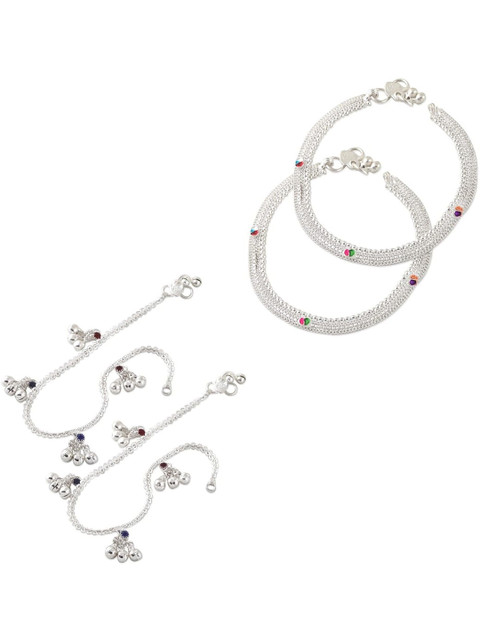 Lila Set Of 2 Ethnic Anklets