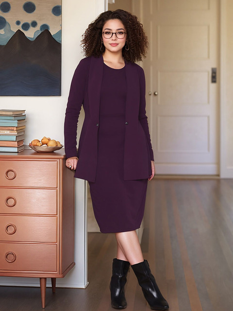 DressBerry Women Solid Sheath Dress