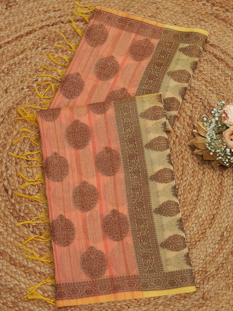 Soch Floral Woven Design Chanderi Dupatta