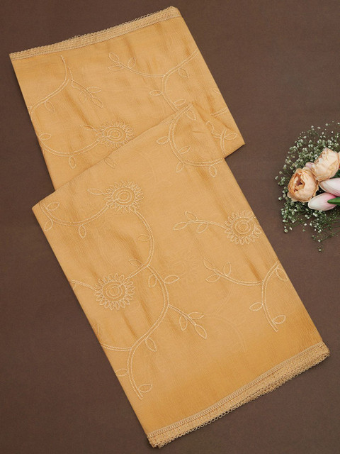 Soch Floral Embroidered Thread Work Chiffon Dupatta