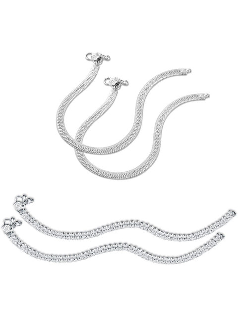 Lila Set Of 2 Anklets