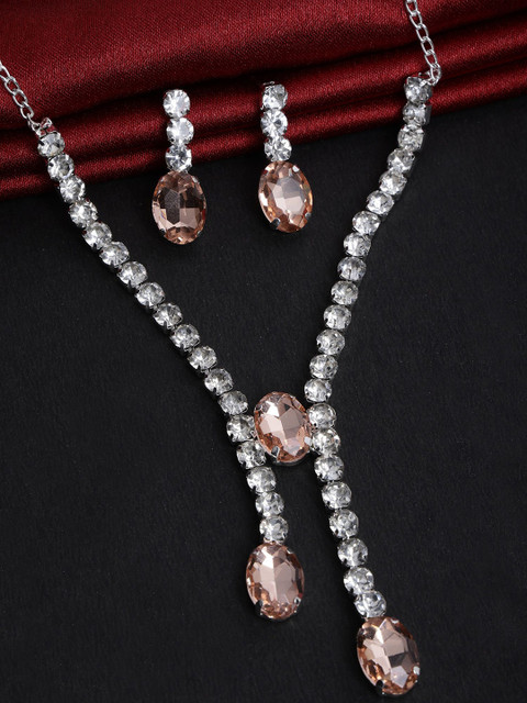 Sangria Stone-Studded Jewellery Set