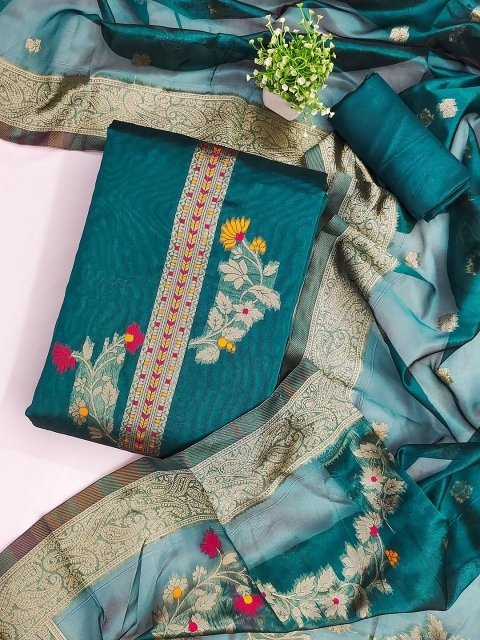 SHADOW & SAINING Banarasi Jacquard Unstitched Dress Material