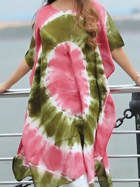 CORSICA Women Ethnic Motifs Dyed Kaftan Kurta - Image 2