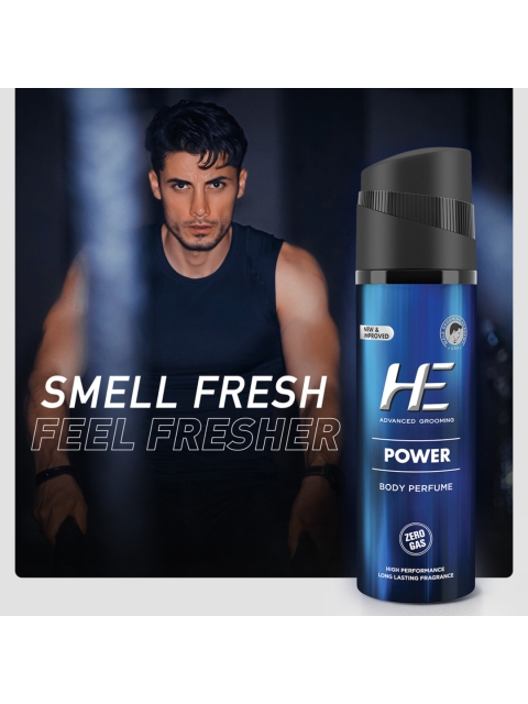 HE Set Of 2 Men Power Zero Gas Log-Lasting Perfume Body Spray - 98g Each - Image 3