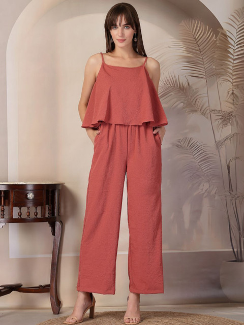 Oomph! Women Shoulder Strap Neck Basic Jumpsuit