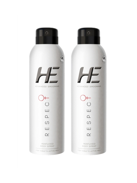 HE Set Of 2 Men Respect Perfumed Body Spray Deodorant - 100g Each