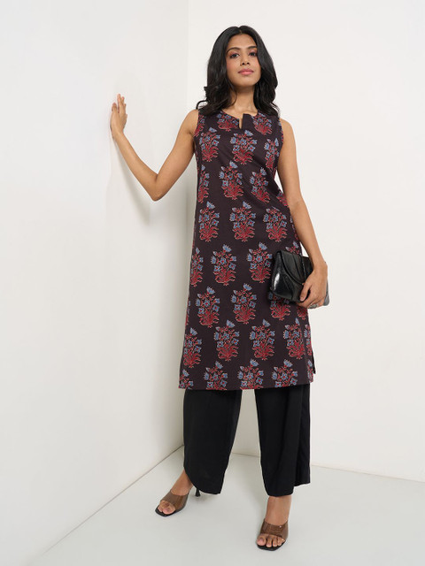 RANGMANCH BY PANTALOONS Women Floral Printed Daily Cotton A-Line Kurta