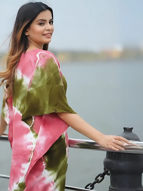 CORSICA Women Ethnic Motifs Dyed Kaftan Kurta - Image 4