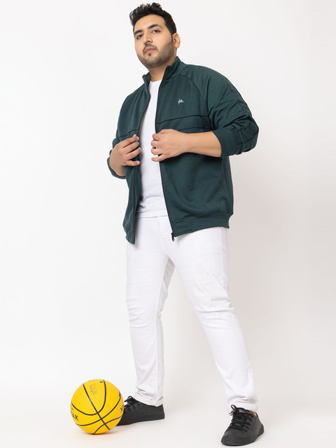 YHA Men Striped Lightweight Plus Size Zipper Winter Bomber Jacket - Image 6