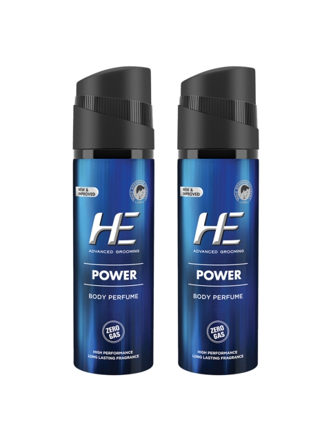 HE Set Of 2 Men Power Zero Gas Log-Lasting Perfume Body Spray - 98g Each