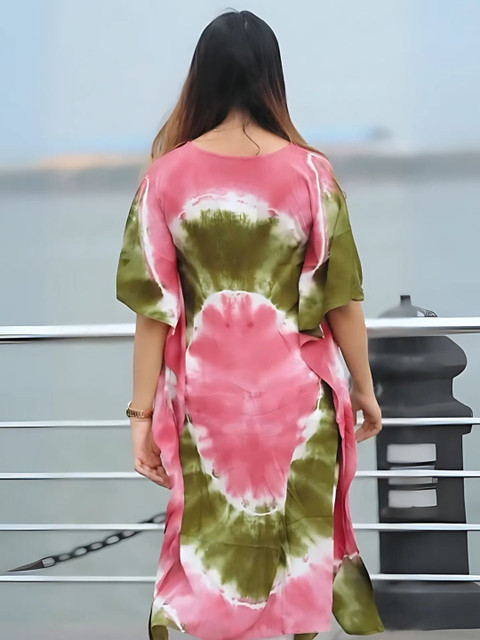 CORSICA Women Ethnic Motifs Dyed Kaftan Kurta - Image 3