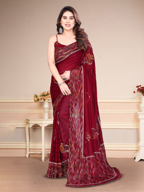 SUPERLAXMI Striped Leheriya Saree