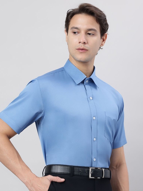 ACCOX Men Regular Comfort Fit Solid Spread Collar Cotton Formal Shirt - Image 3