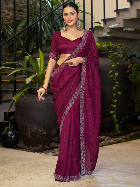 Sanwariya Silk Embellished Beads And Stone Saree