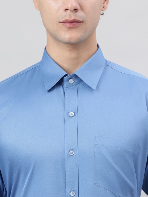 ACCOX Men Regular Comfort Fit Solid Spread Collar Cotton Formal Shirt - Image 2