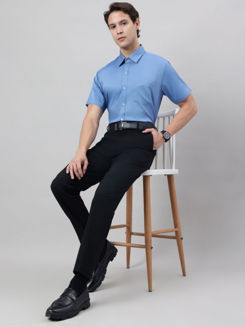 ACCOX Men Regular Comfort Fit Solid Spread Collar Cotton Formal Shirt - Image 6