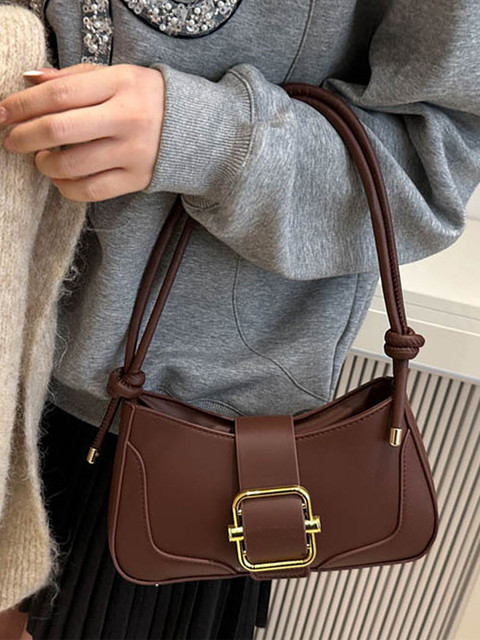 LULU & SKY Women PU Structured Handheld Bag with Tasselled