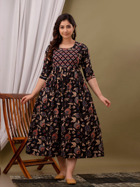 Moda Rapido Women Floral Printed Maternity Anarkali Kurta
