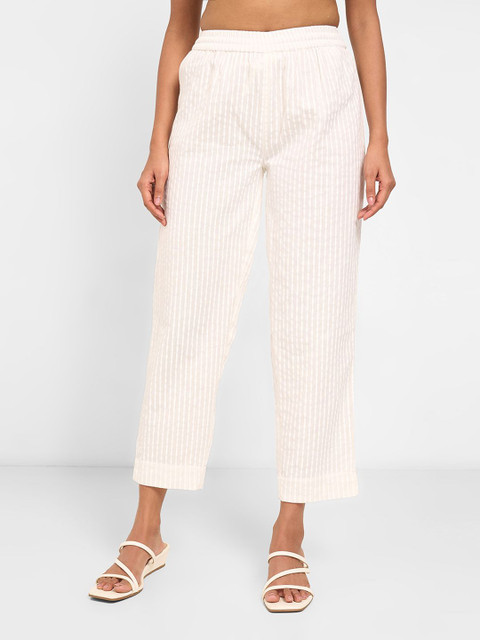 RANGMANCH BY PANTALOONS Women Striped Cotton Palazzos