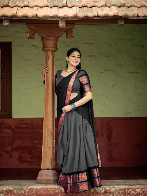 MANMOHITSAREE Semi-Stitched Lehenga & Unstitched Blouse With Dupatta