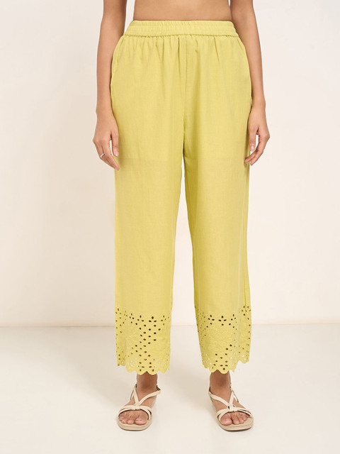 RANGMANCH BY PANTALOONS Women Solid Flared Ethnic Palazzos