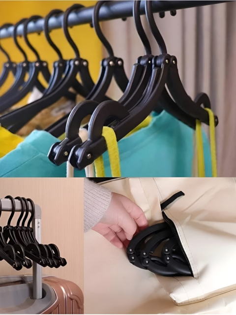 Multicolors 10 Pcs Portable Folding Clothes Hanger - Image 3