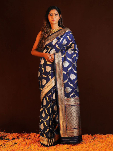 SHOP DROP Woven Design Zari Banarasi Saree